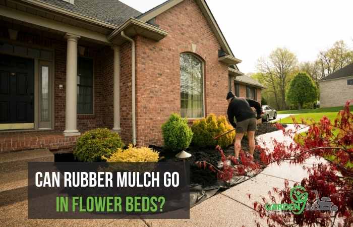 Can rubber mulch go in flower beds?